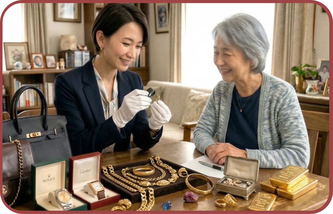 出張査定の様子