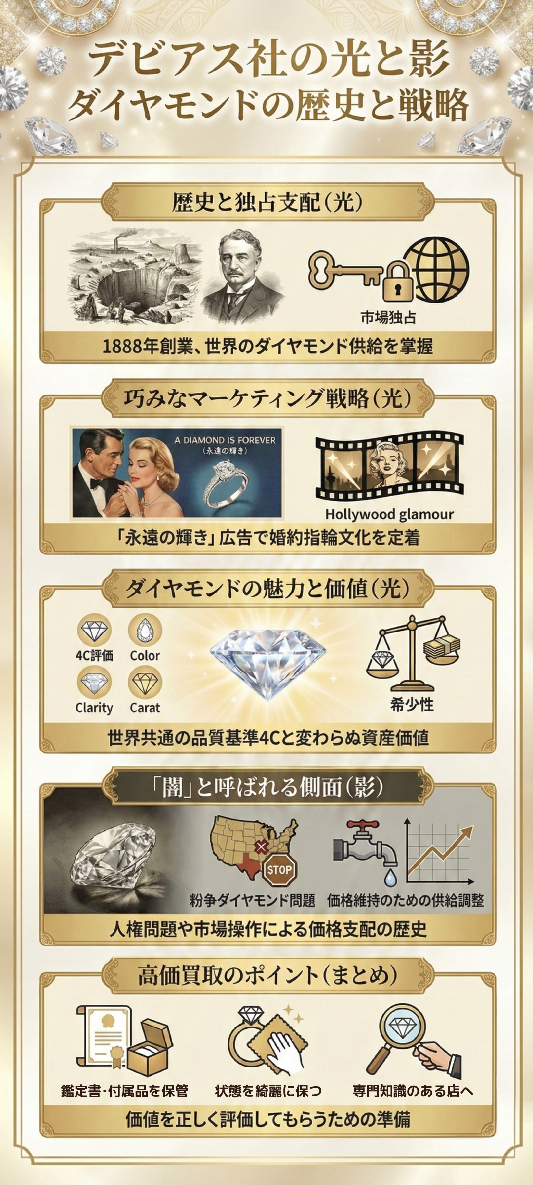 デビアスのダイヤモンドとは？歴史や魅力、闇があると言われる理由も解説