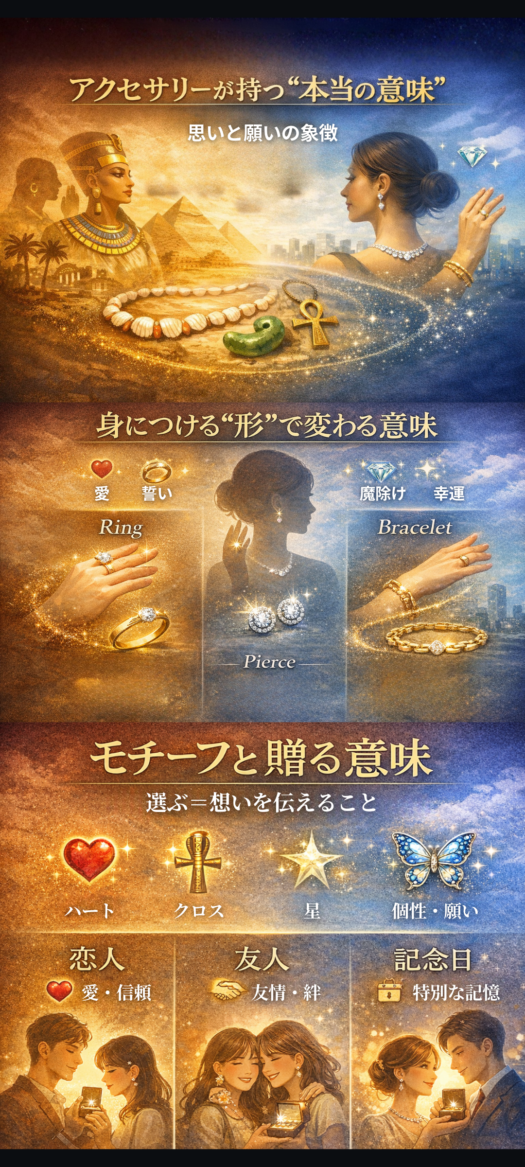 アクセサリーが持つ意味とは？起源・歴史・モチーフ別に徹底解説