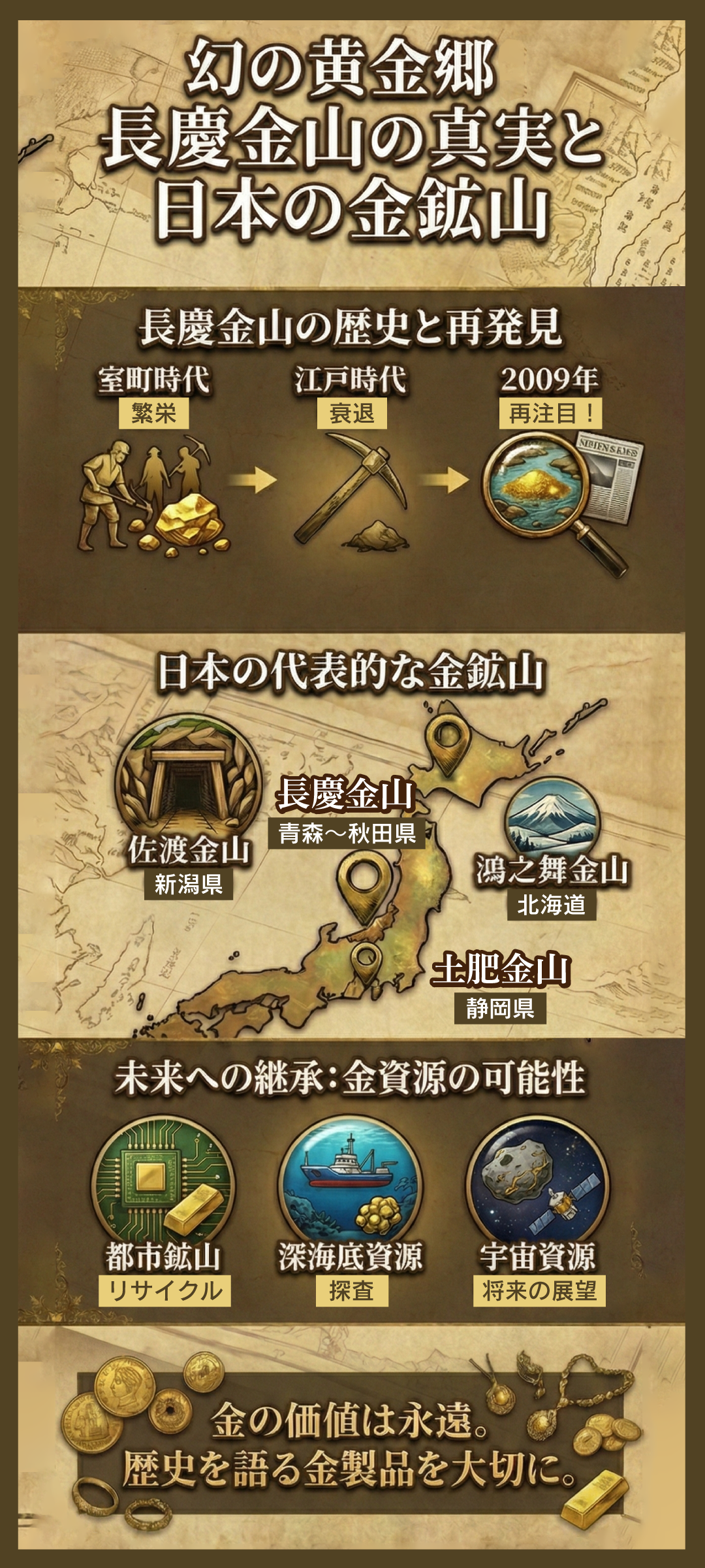 長慶金山とは？江戸時代の幻の金山の歴史と現在も続く埋蔵金伝説を紹介