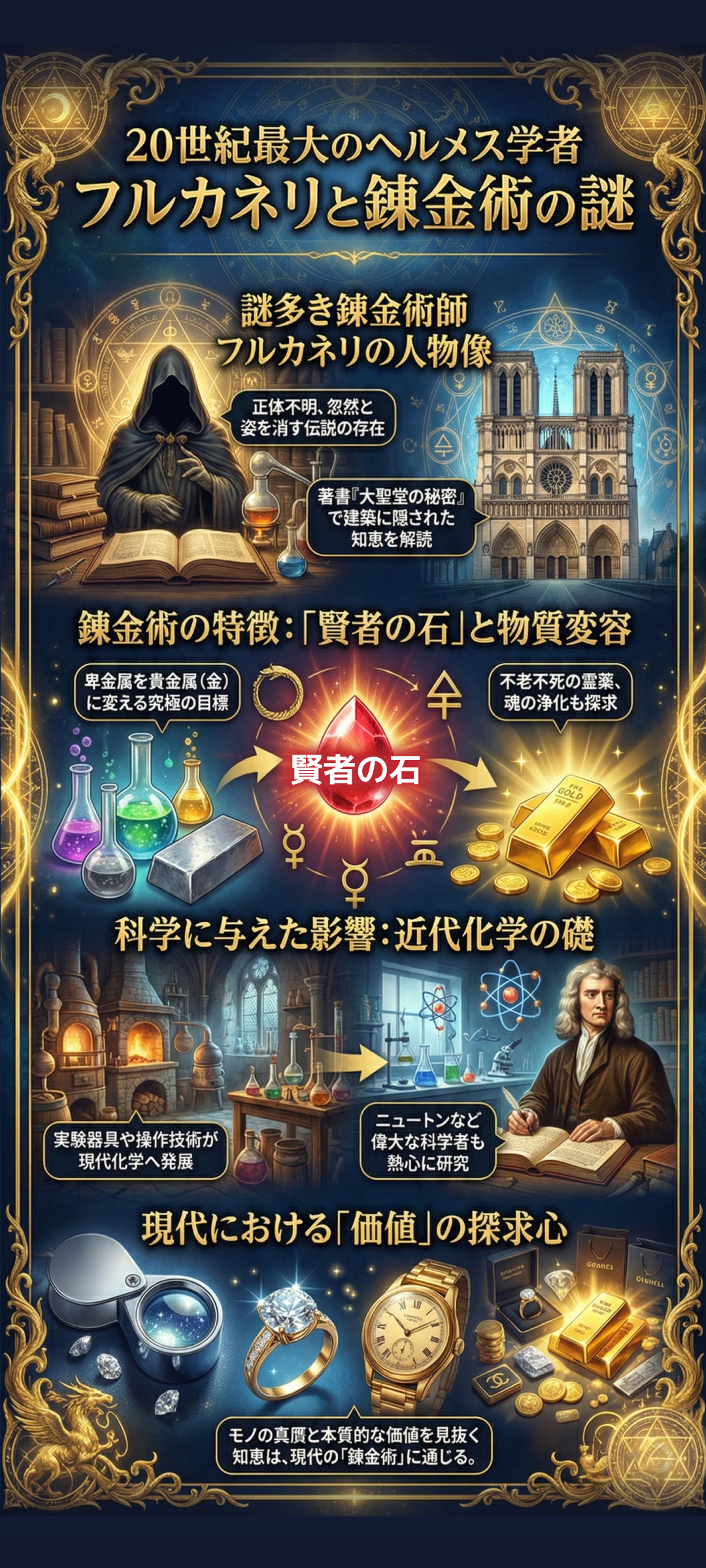 フルカネリとはどのような人物？20世紀の謎の錬金術師の正体や与えた影響を解説