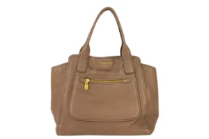 ミュウミュウ トートバッグ レザー ブラウン ギャラ B