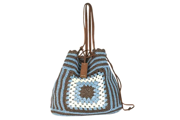 ミュウミュウ トートバッグ ラフィア AB ギャラ/チャーム