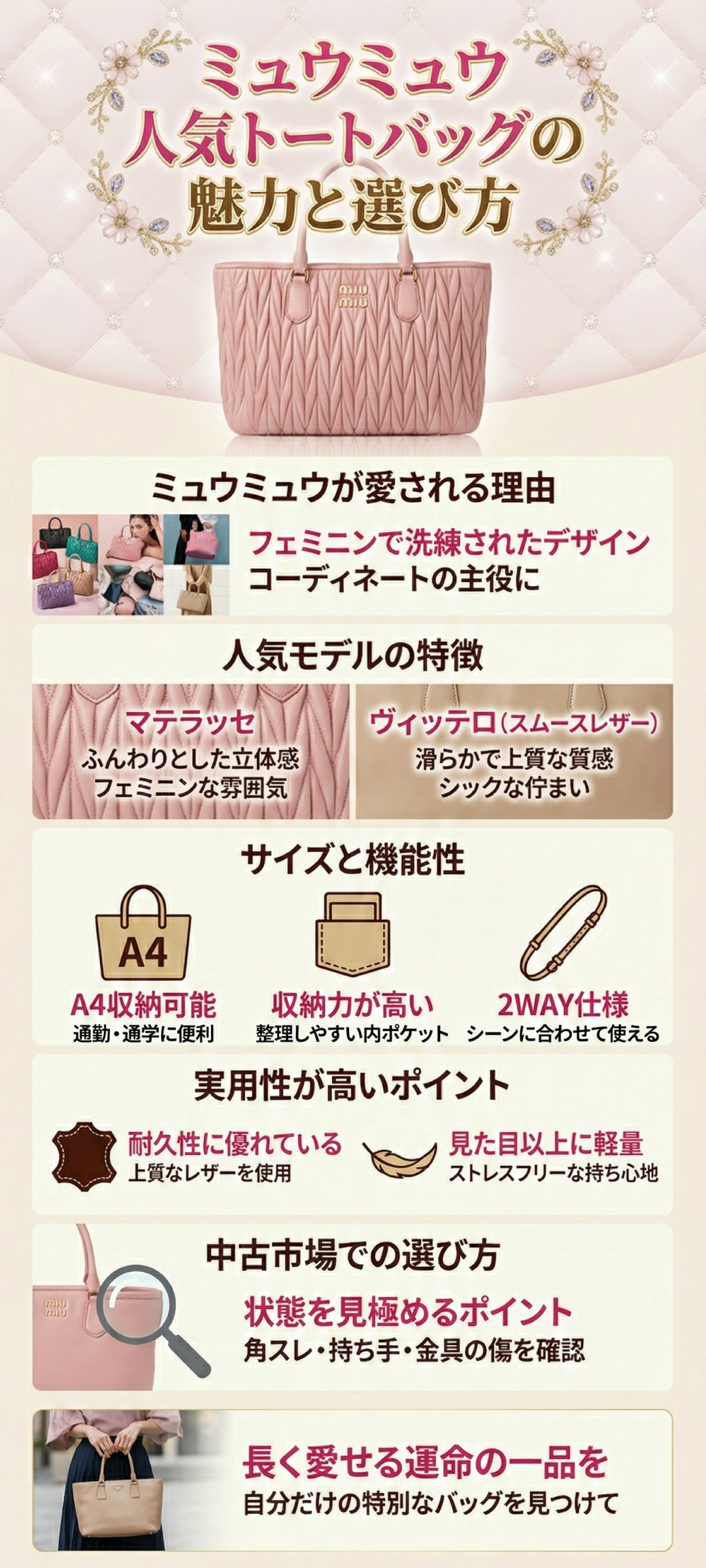 miumiu トートバッグの魅力と選び方|予算・サイズ別おすすめモデル&中古相場を解説