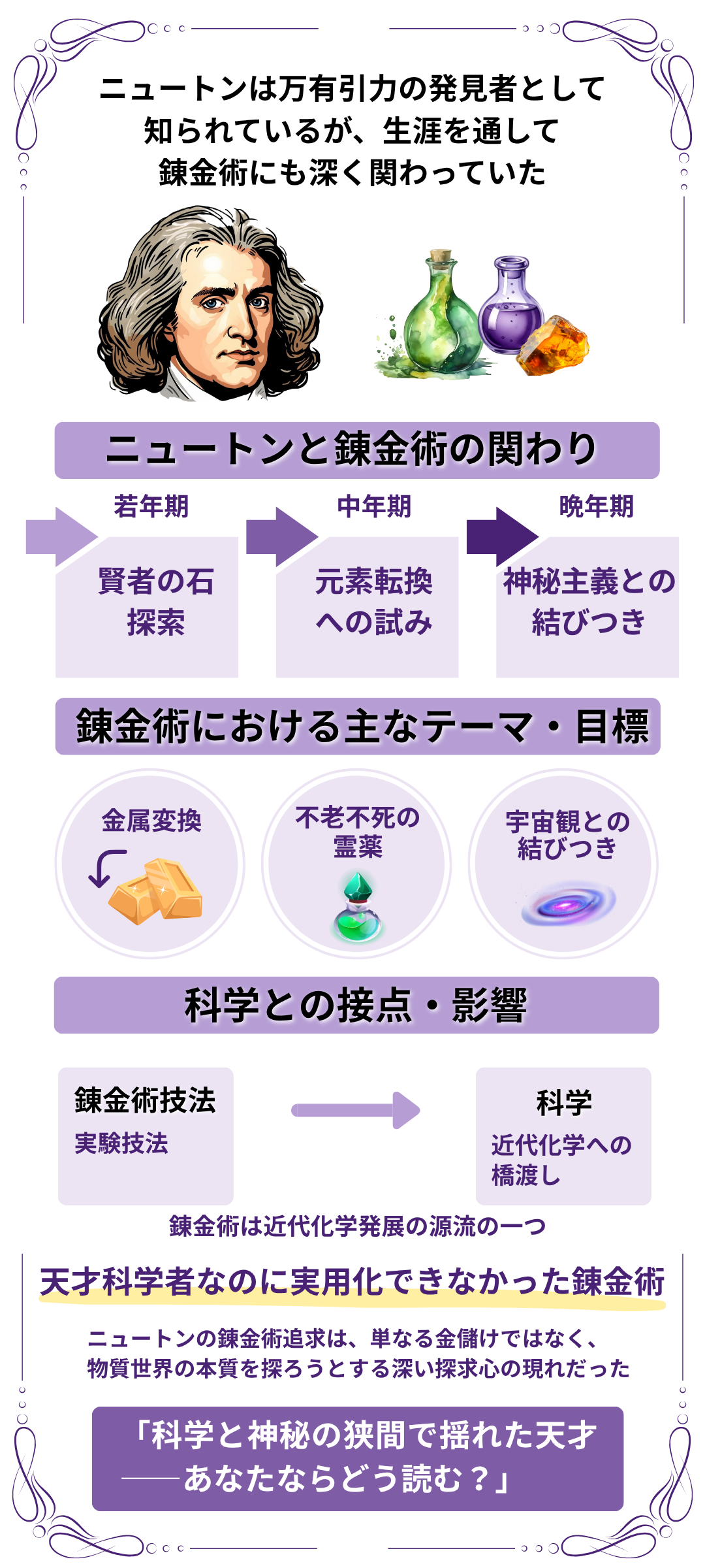 アイザック・ニュートンはなぜ錬金術に没頭したのか？現代の「金の価値」へつながる歴史を解説