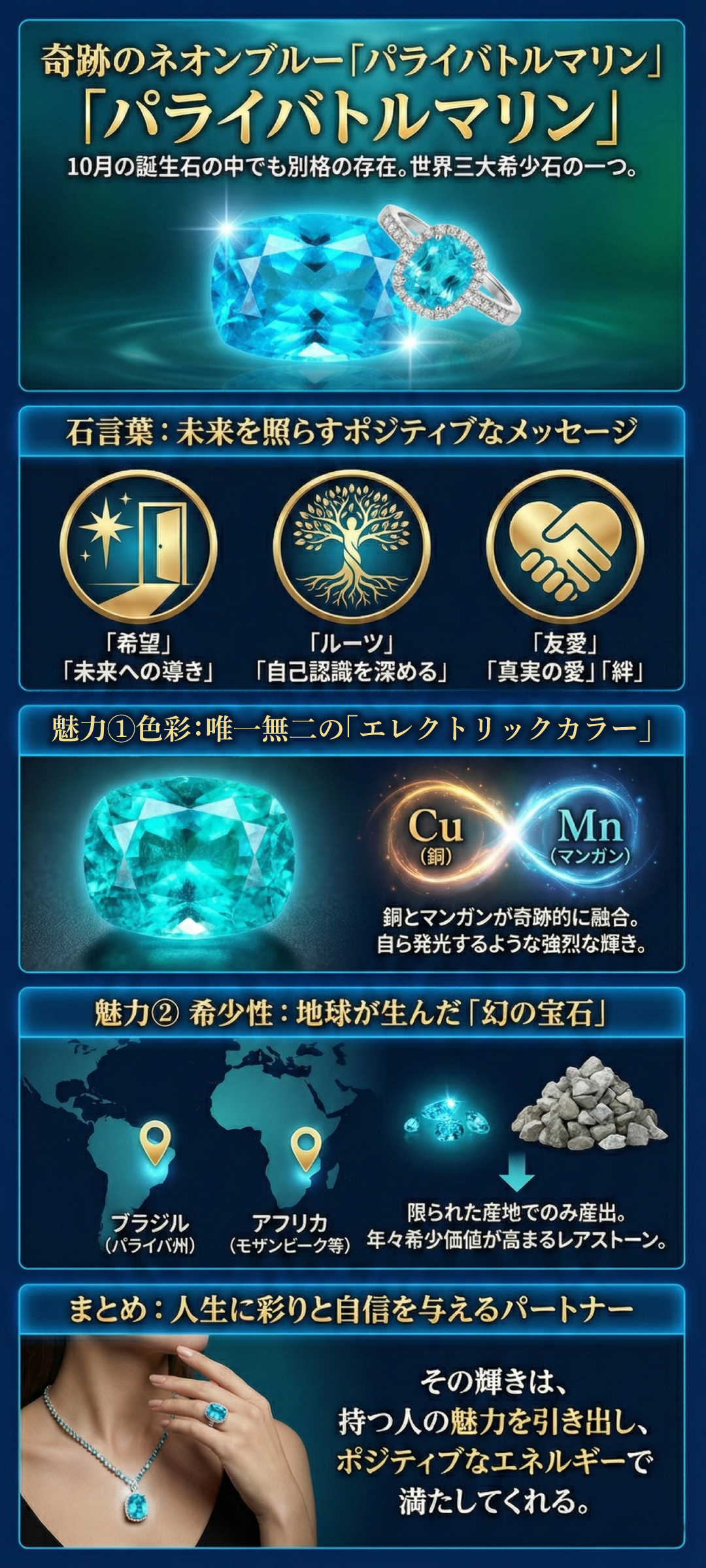 パライバトルマリンの石言葉とは？世界三大希少石に込められた意味と魅力を解説