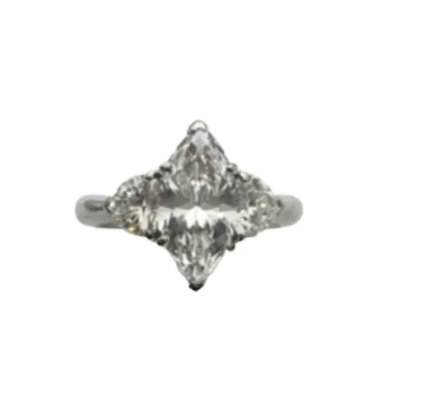 Pt900 ダイヤモンド リング 2.212ct・1.06ct