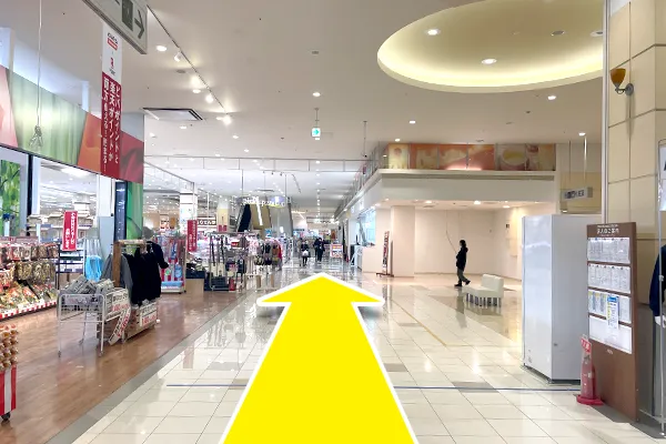 まっすぐ進んで行きます。