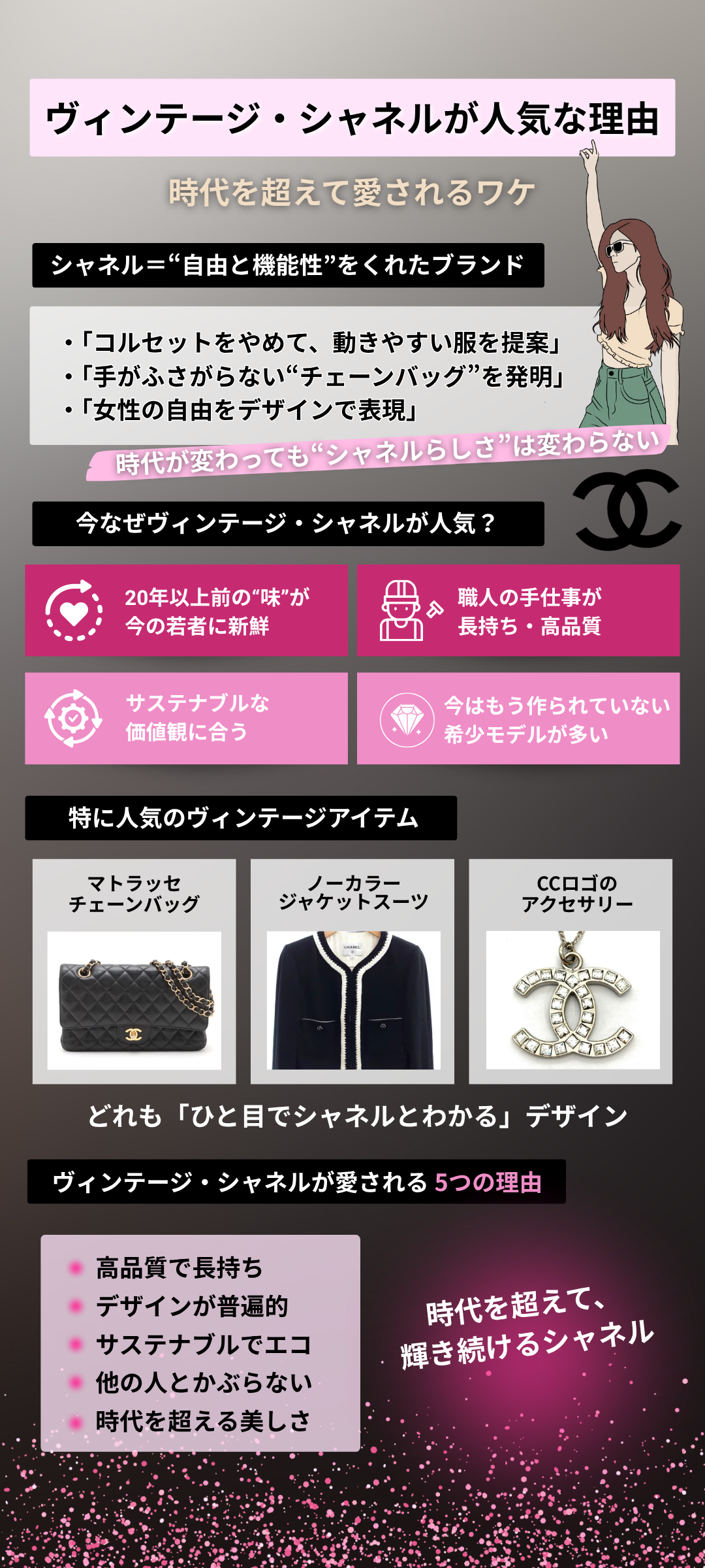 ヴィンテージシャネルが人気の理由と選び方とは｜定番モデルや買取のコツもご紹介