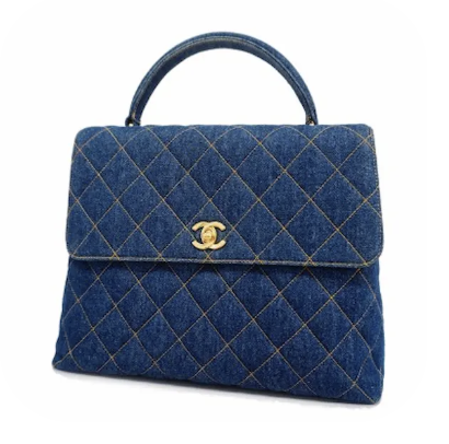 シャネル マトラッセ デニム ハンドバッグ