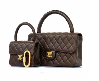 シャネル マトラッセ 親子バッグ ラムスキン