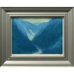 絵画 東山魁夷 雲上がる峡