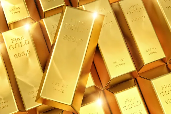 たくさんのゴールドインゴット