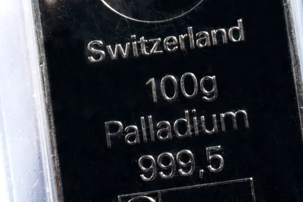 パラジウムのインゴット