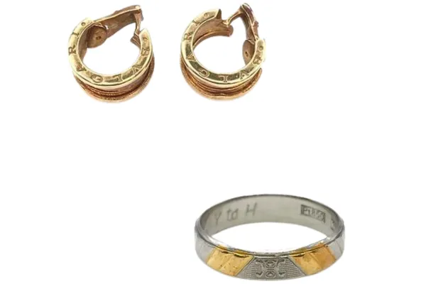 「750」はK18（18金）を表す刻印