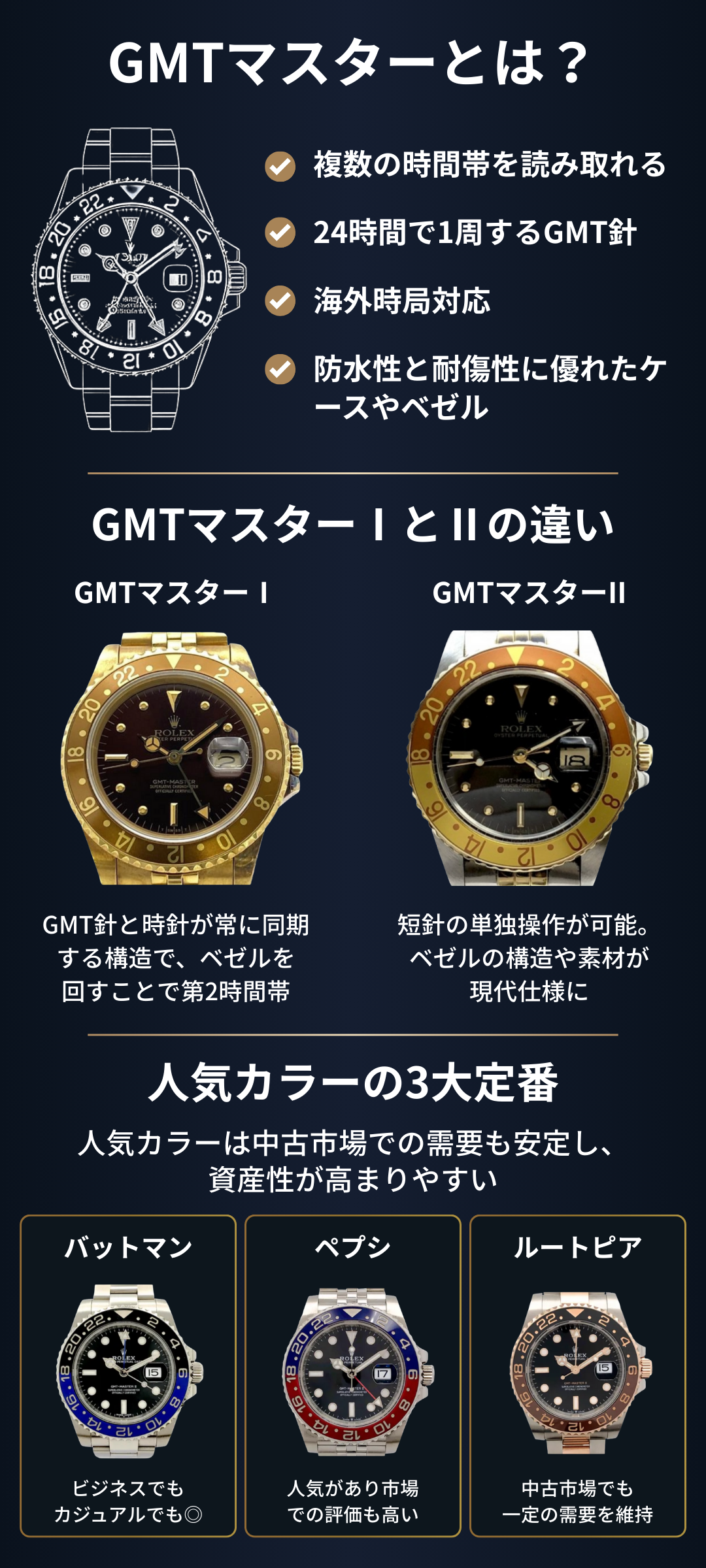 GMTマスターが人気を集める理由とは?おすすめモデルランキングと資産価値を解説