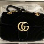 グッチ GGマーモント ベルベット チェーンショルダーバッグ
