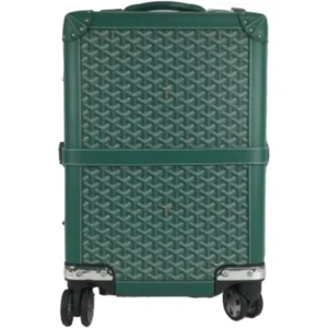 ゴヤール スーツケース PVC×レザー グリーン