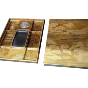 輪島塗 金蒔絵梨地硯