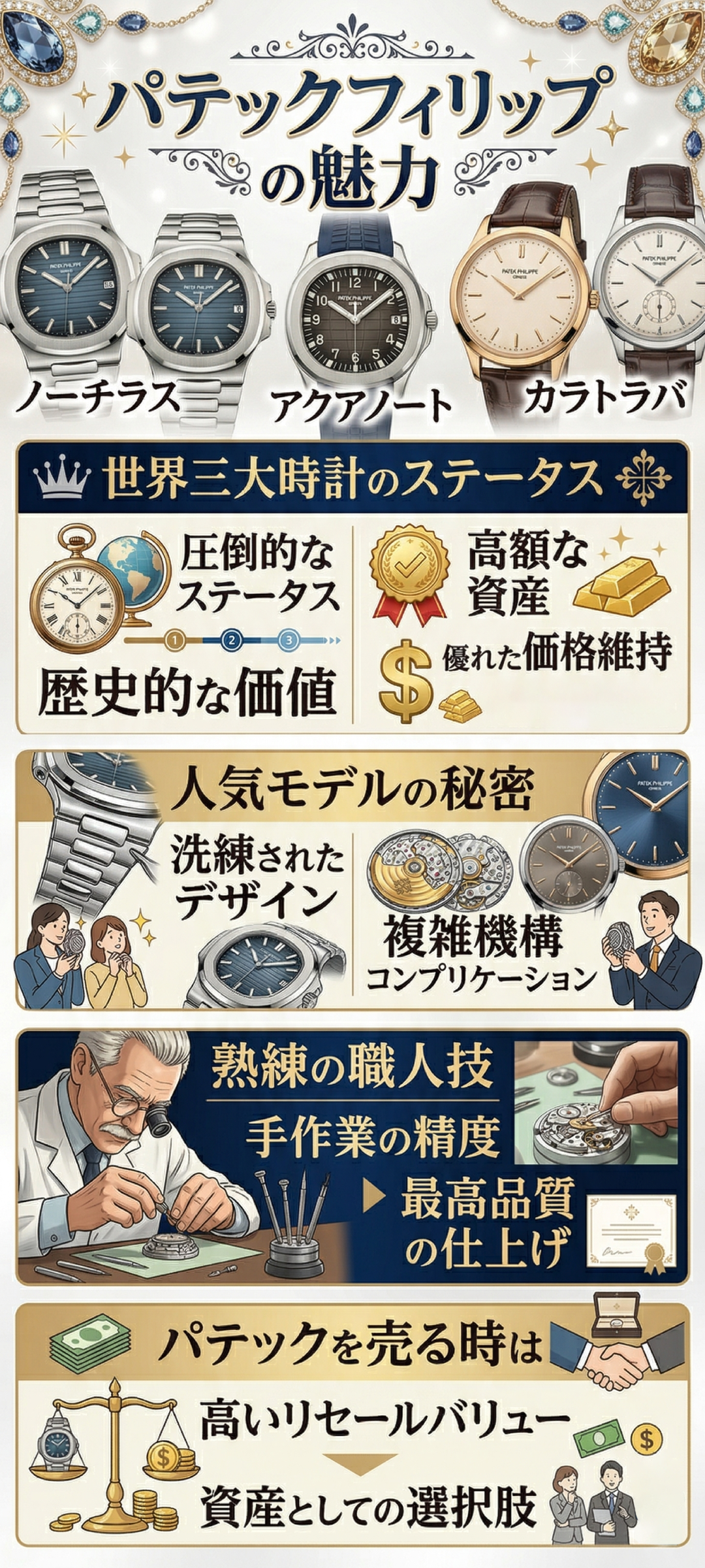 パテック フィリップの人気モデル20選を紹介！ 特徴や魅力、注意点も解説