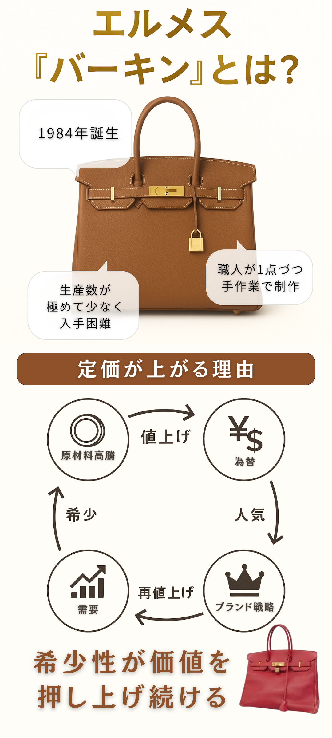 エルメス バーキンの定価はいくら?サイズ別・素材別の価格目安と値上げ動向、高く売るコツまで徹底解説