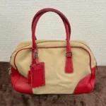 プラダ ハンドバッグ レザー＆ナイロン