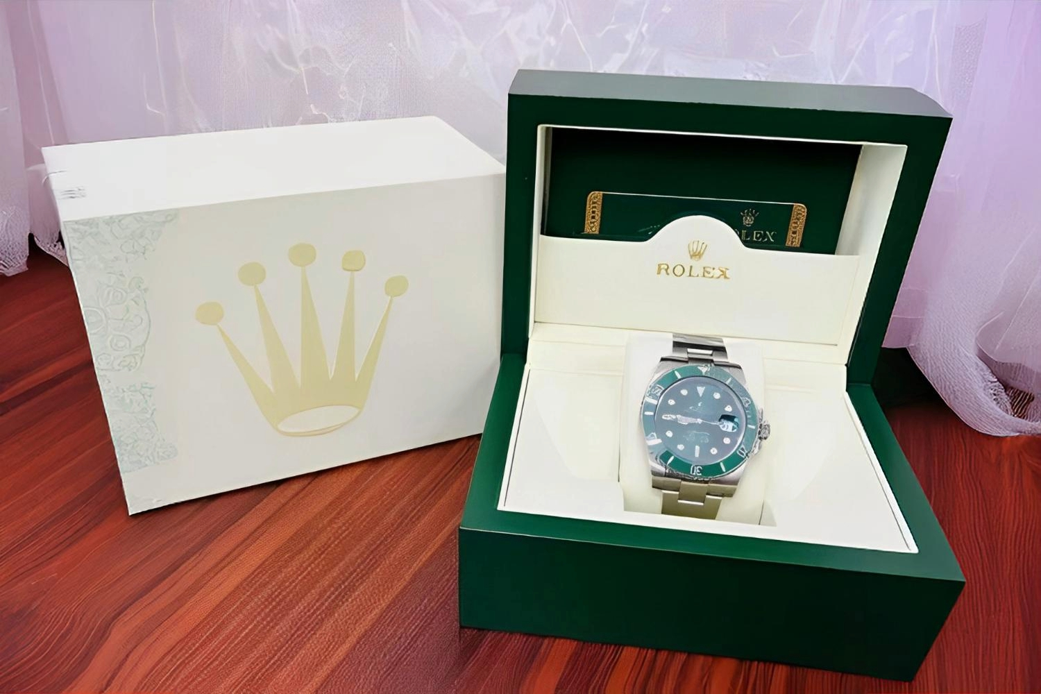 ロレックス 純正 腕時計 ケース 空箱 ボックス 4点セット 丸型 67.00.01 他 緑 ROLEX ロレックス Rolex 時計箱 4点セット ROLEX腕時計空箱⁄ケース⁄外箱