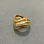 Pt850・K18 ダイヤモンド リング