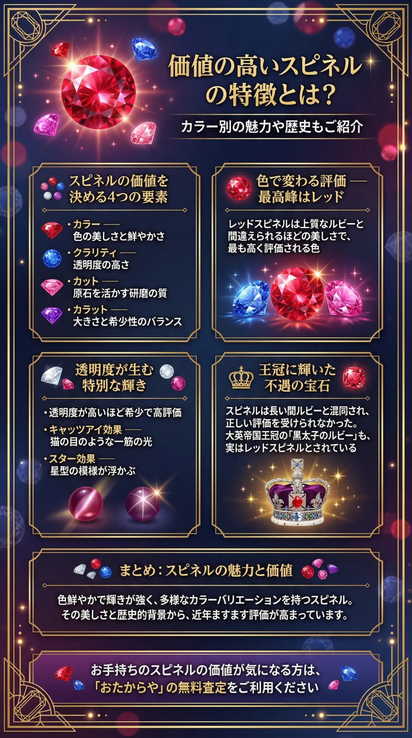 価値の高いスピネルの特徴とは？カラー別の魅力や歴史もご紹介