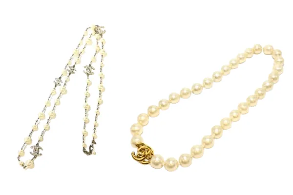 シャネル ネックレス/ネックレストップ B A12 A/フェイクパール/石付き　シャネル ネックレス/ネックレストップ B 箱 96A/フェイクパール