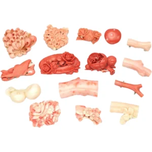 サンゴ珊瑚 帯留め 15点