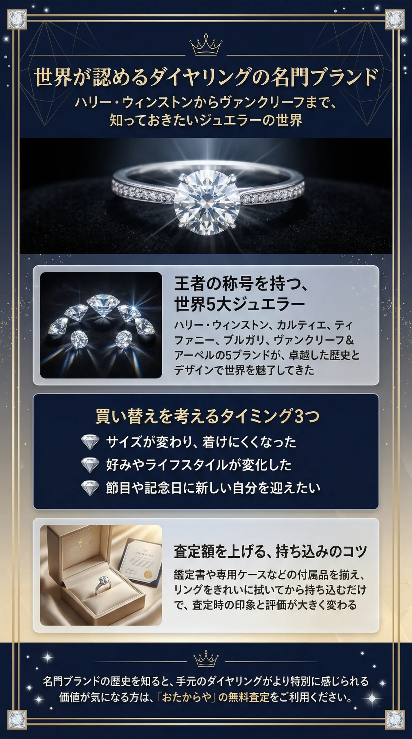 世界が認めるダイヤリングの人気ブランド12選｜高く売却するコツもご紹介