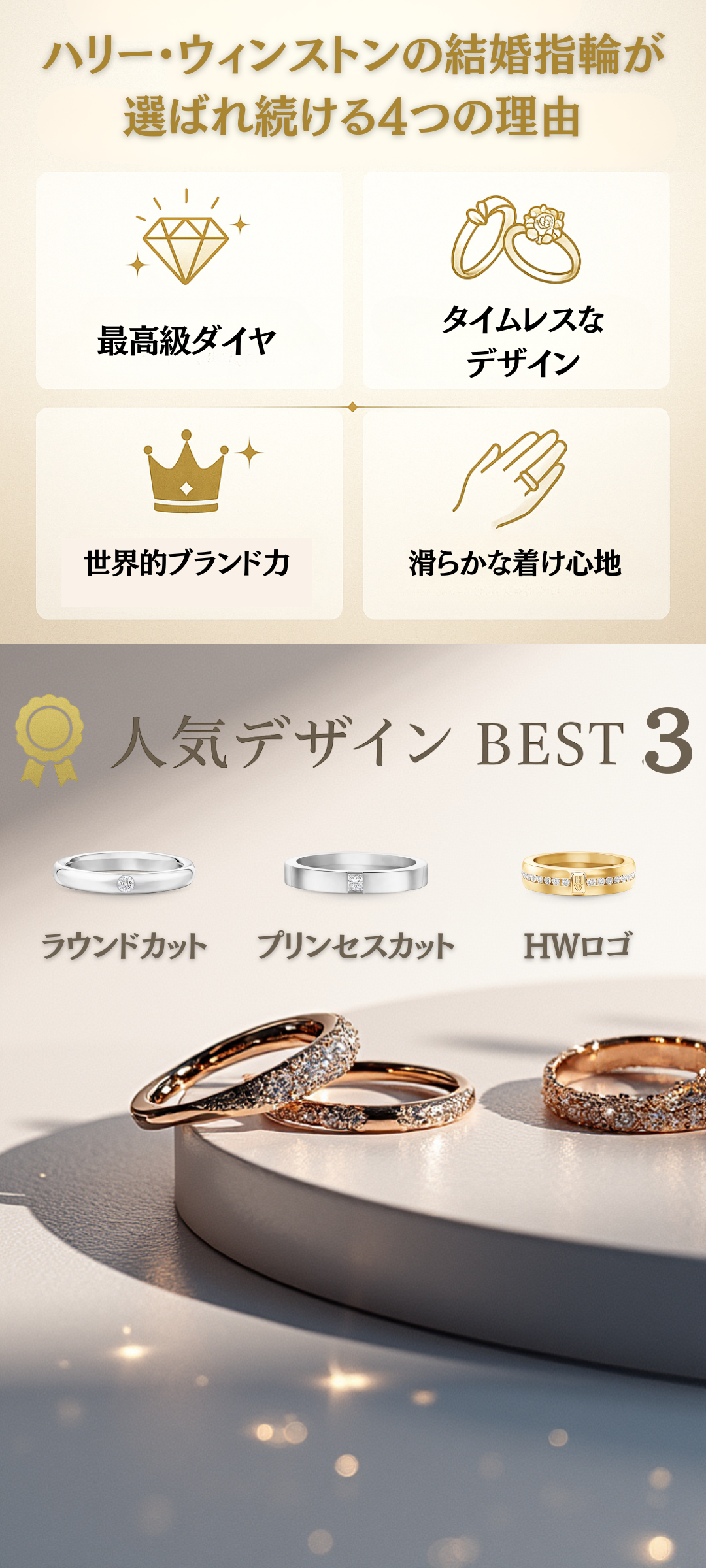 ハリー・ウィンストンの結婚指輪が人気の理由とは?おすすめ商品や選び方まで徹底解説