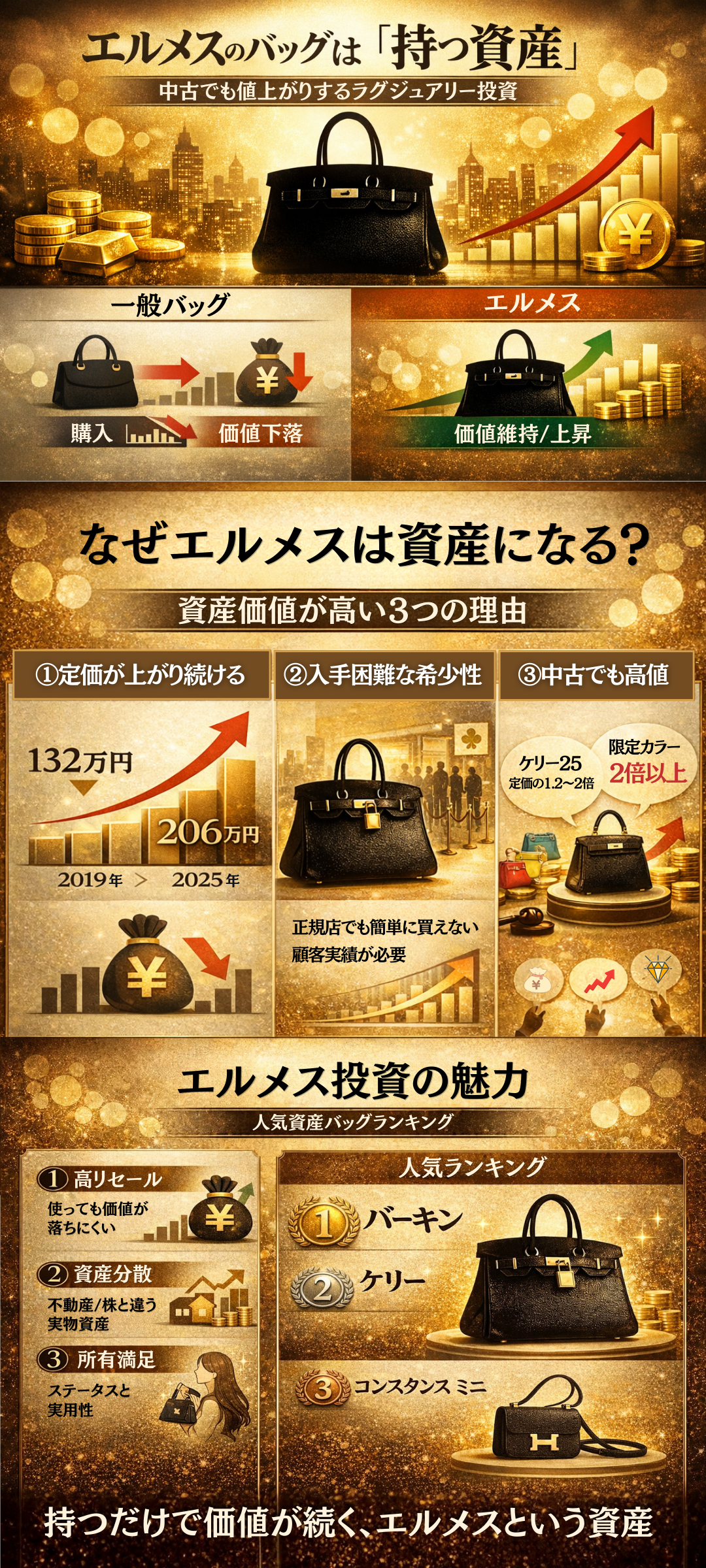 エルメスの資産価値はなぜ高い? 人気バッグの投資価値とリセール事情を徹底解説