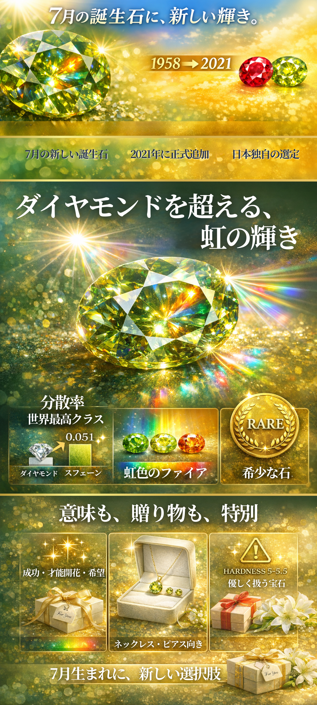 7月の誕生石スフェーンの意味や魅力とは？ネックレスやピアスなどジュエリーの選び方も紹介