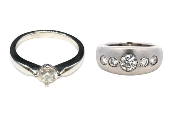 ブルガリ リング Pt950 K18WG ダイヤ リング