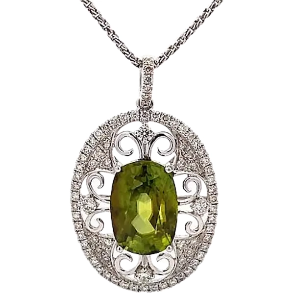 スフェーン ダイヤ ネックレス 6.1ct