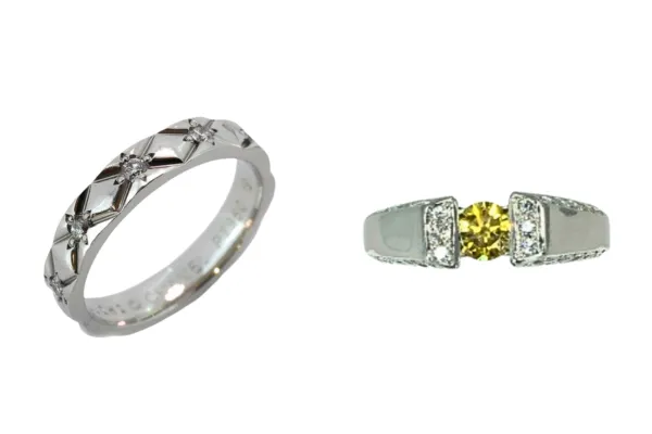 PT900 ダイヤ リング 0.383 シャネル マトラッセ リング