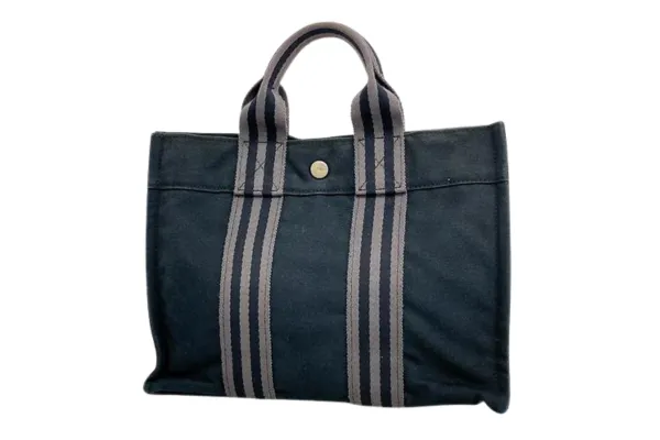 フールトゥ トートPM ブラック コットンキャンバス