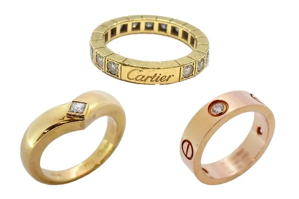 カルティエのリングの素材は4種類