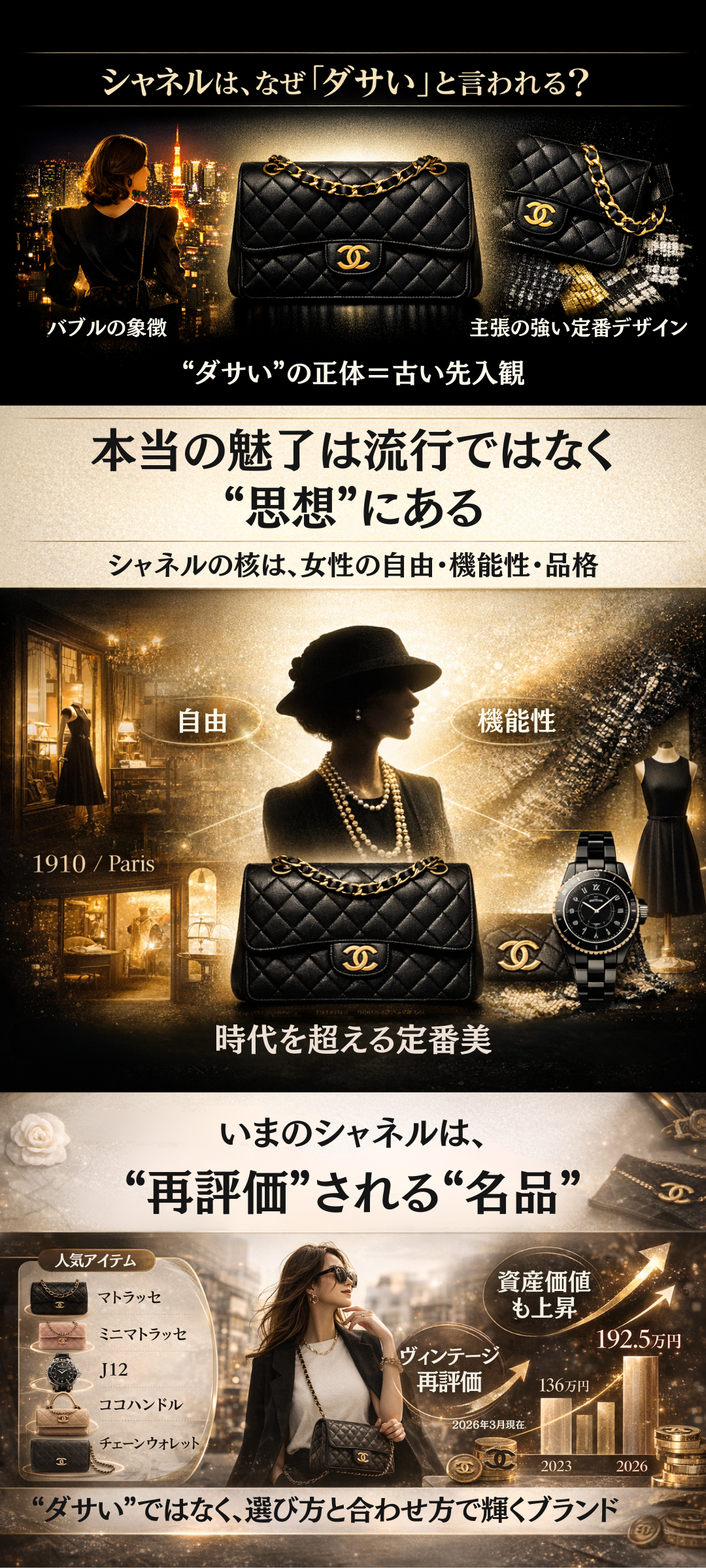 シャネルが「ダサい」と言われる理由とは？魅力や人気アイテムもご紹介