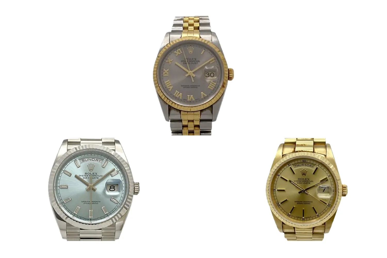 ロレックス デイデイトとデイトジャストの違いを完全比較！価格・素材・サイズ・資産性まで徹底解説