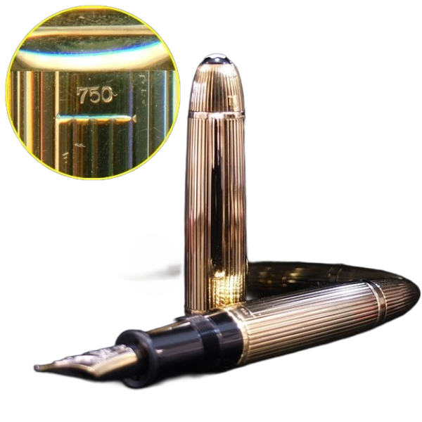 モンブラン (MONTBLANC) 金無垢 K18 マイスターシュテュック万年筆