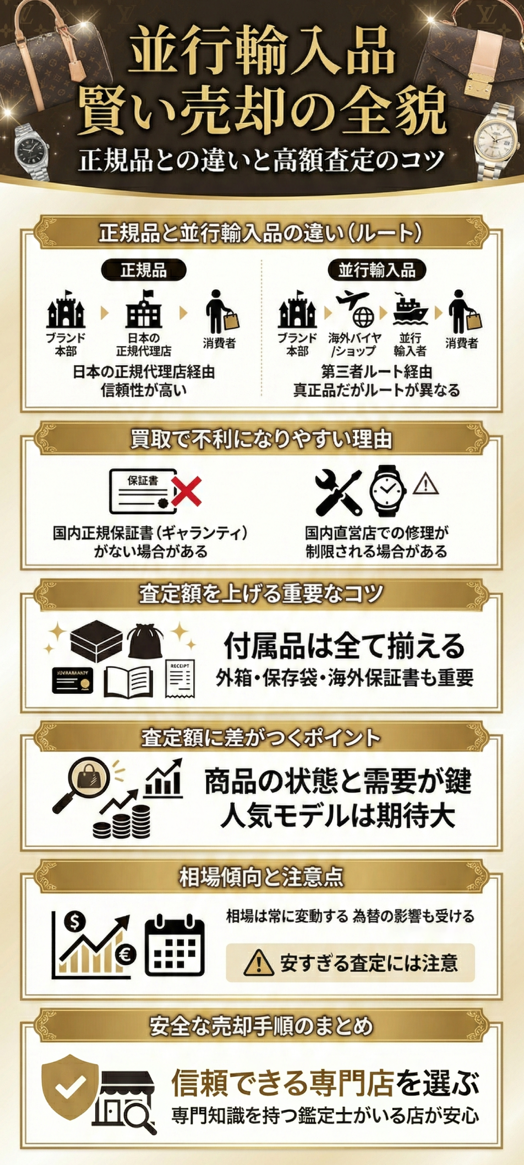 並行輸入品の買取は可能なの？正規品との違い・高価買取のコツと安全な売却方法をご紹介