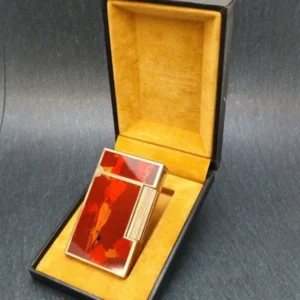 デュポン (S.T Dupont)  ブラウン柄&ゴールド ライター