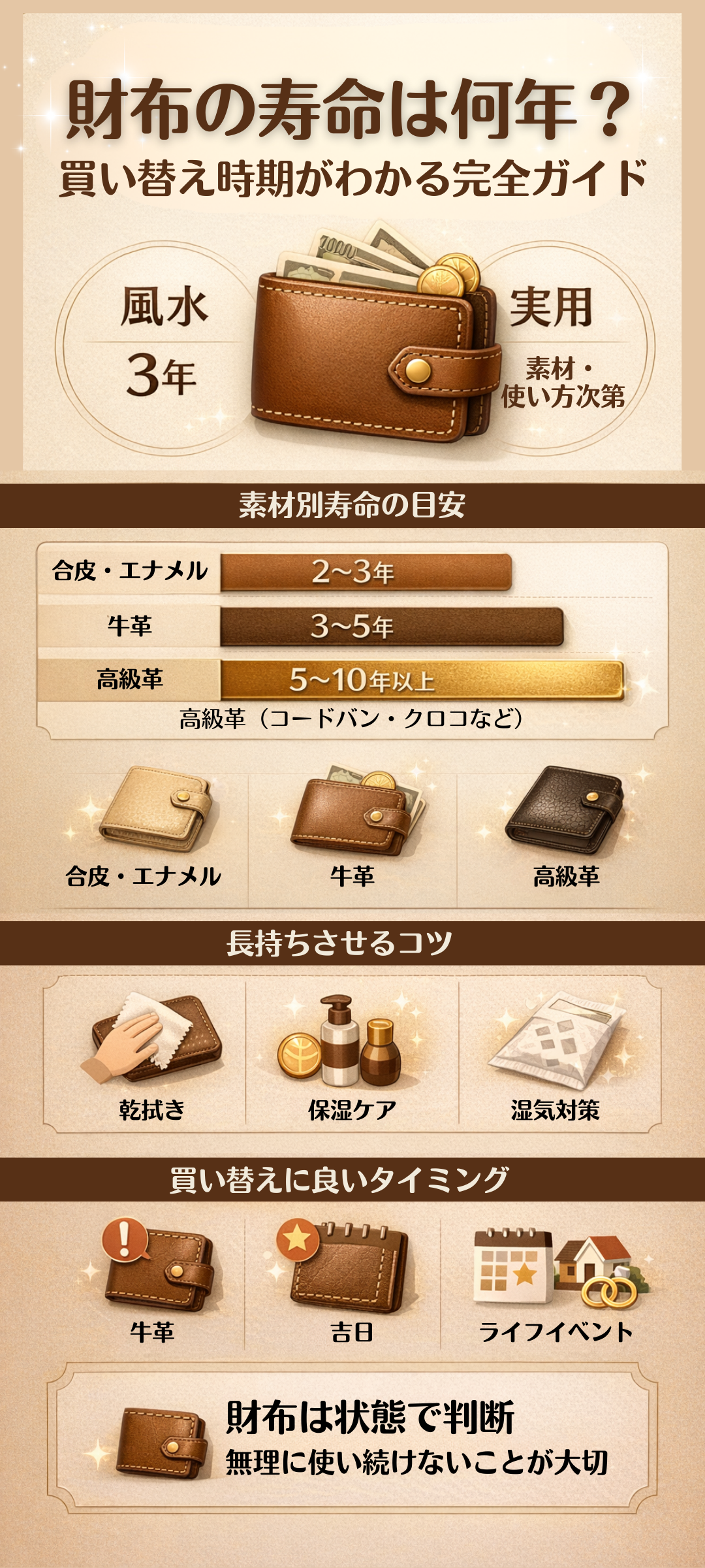 財布の寿命は何年？平均使用年数と買い替え時期の目安を解説！