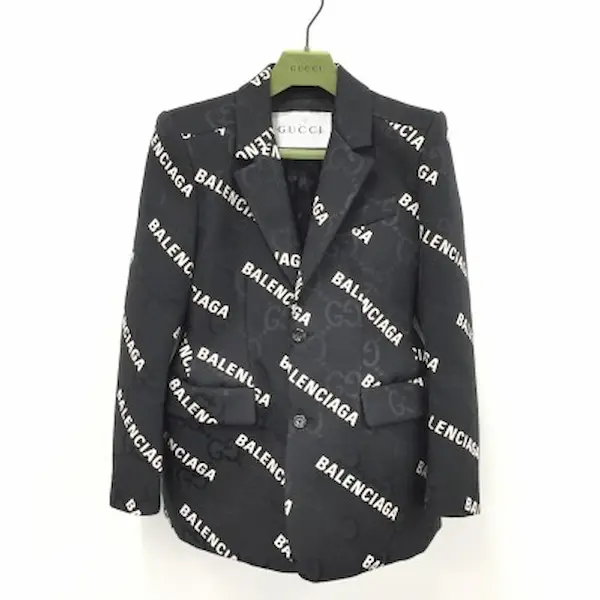 グッチ ジャケット ブラック×ホワイト バレンシアガコラボ