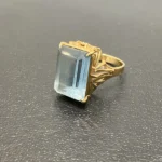 K18 アクアマリン リング