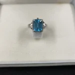 Pt900 アクアマリン リング