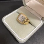 Pt900・K18 ダイヤモンド リング